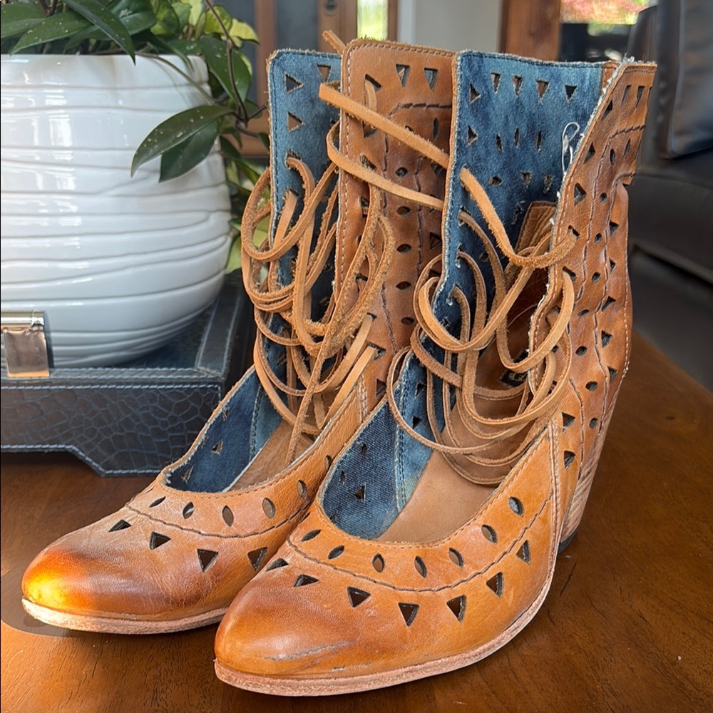 Freebird by Steven Tan and Blue Lace Up Boots